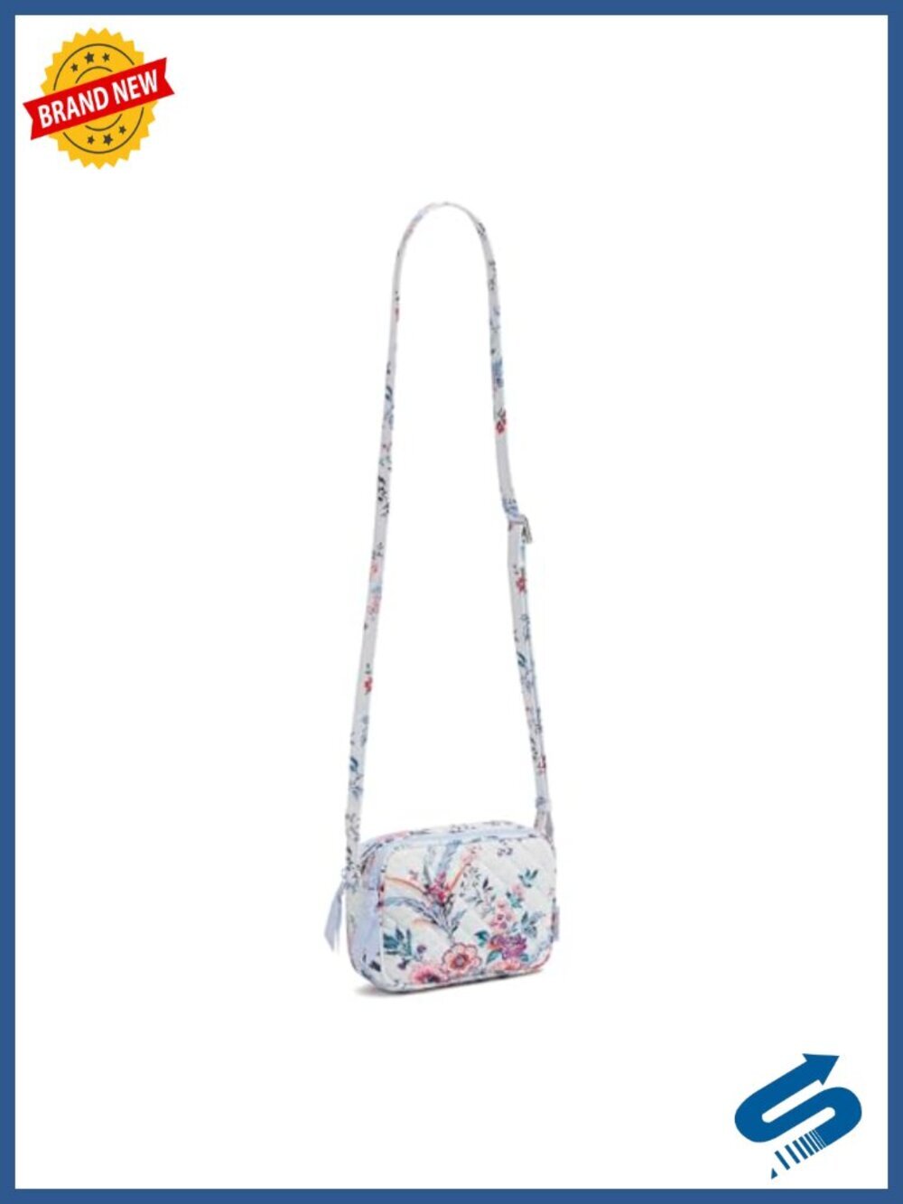 Quilted Cotton Mini Crossbody Purse with Adjustable Strap - Machine Washable